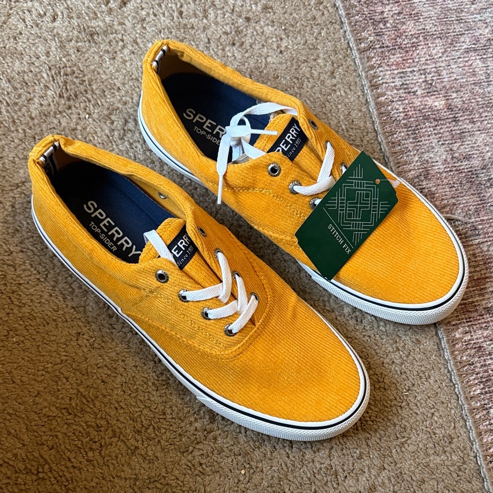 Sperry Men's Mustard Canvas Boat Shoes